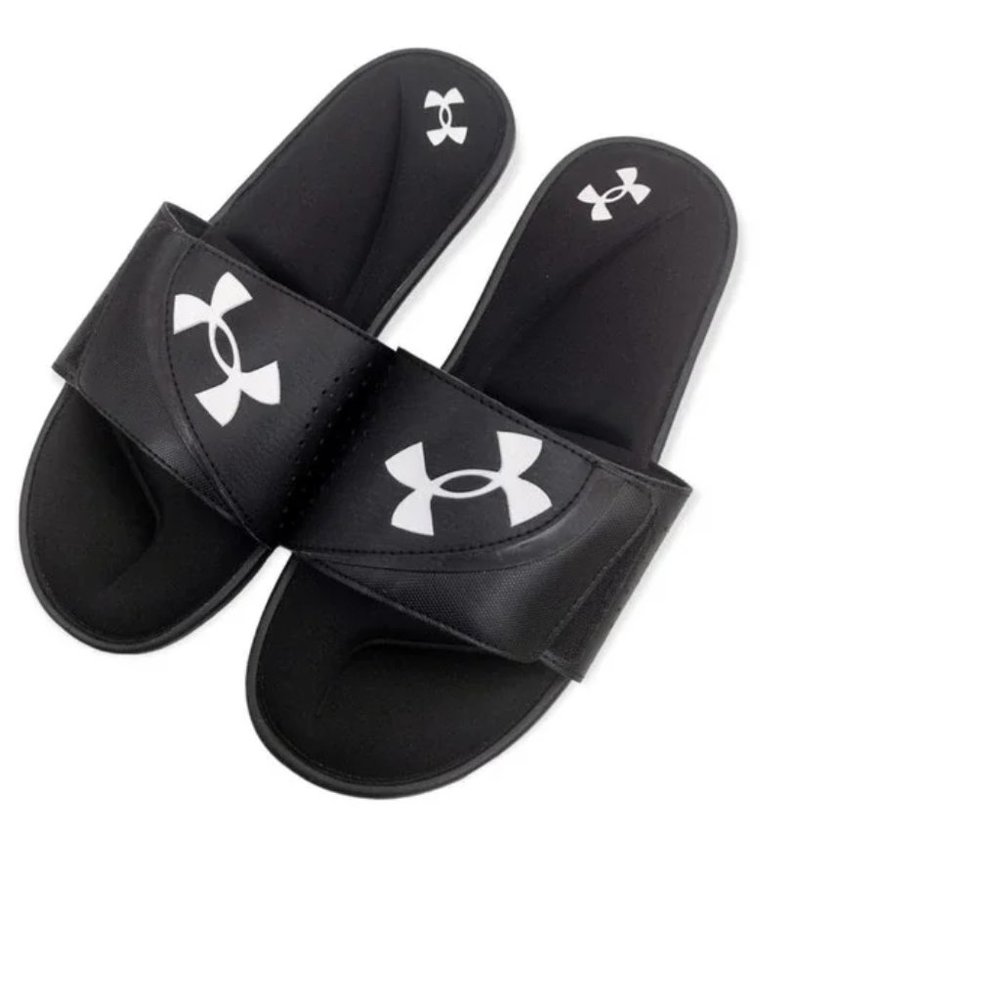 Men's Under Armour BLACK IGNITE VI SLIDES - NEW! Under Armor
